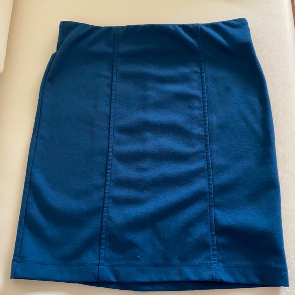 Teal mini skirt